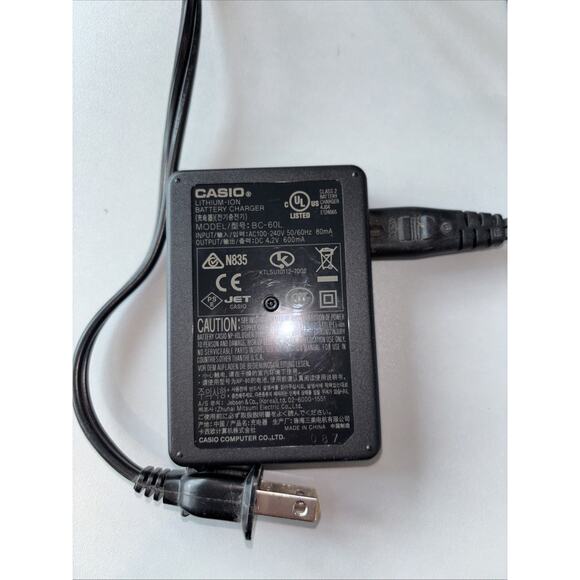 Casio Battery Charger BC 60L BC-60L for Camera Exilim EX S10 EX Z80 EX Z90 - Picture 2 of 3
